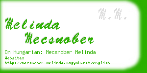 melinda mecsnober business card